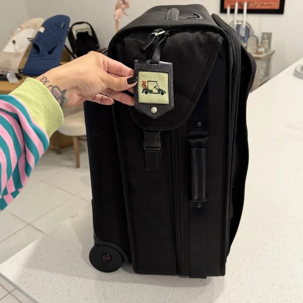 Tumi Black Rolling Garment Bag Soft Case Suitcase Luggage Travel Carry on Large